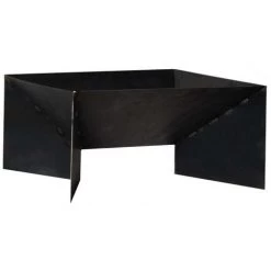 FARMCOOK Brasero En Acier Pieds Géométriques 70 Cm Noir - Noir