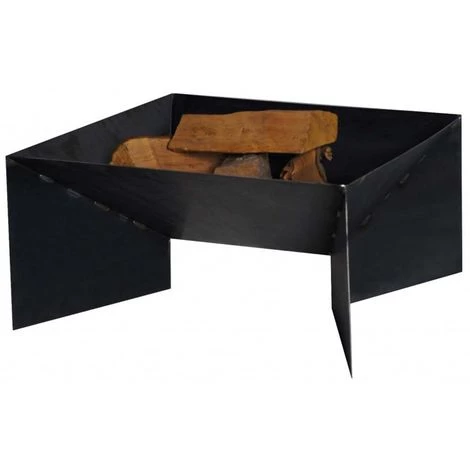 FARMCOOK Brasero En Acier Pieds Géométriques 70 Cm Noir - Noir 4 FARMCOOK Brasero En Acier Pieds Géométriques 70 Cm Noir - Noir – Image 2