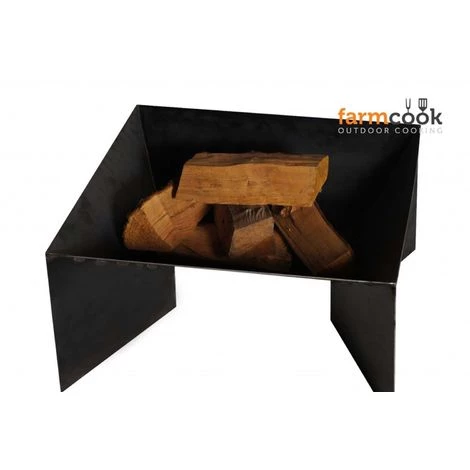 FARMCOOK Brasero En Acier Pieds Géométriques 70 Cm Noir - Noir 5 FARMCOOK Brasero En Acier Pieds Géométriques 70 Cm Noir - Noir – Image 3