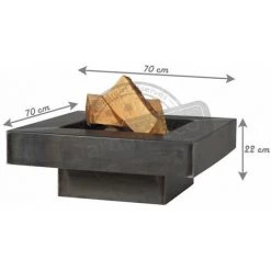 FARMCOOK Brasero De Jardin En Acier Plateau Design Noir - Noir 8 FARMCOOK Brasero De Jardin En Acier Plateau Design Noir - Noir -Chauffage d'extérieur Soldes 3410599 3