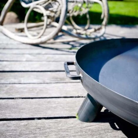 FARMCOOK Brasero En Acier 3 Pieds Et Poignées Diamètre 60 Cm Noir - Noir 6 FARMCOOK Brasero En Acier 3 Pieds Et Poignées Diamètre 60 Cm Noir - Noir – Image 4