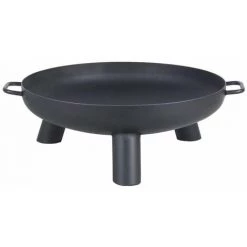 FARMCOOK Brasero En Acier Peint 3 Pieds Et Poignées Diamètre 70 Cm Noir - Noir