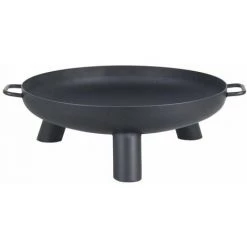 FARMCOOK Brasero En Acier Peint 3 Pieds Et Poignées Diamètre 80 Cm Noir - Noir