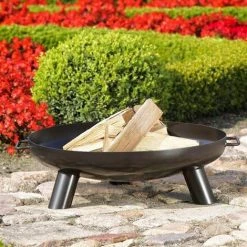 FARMCOOK Brasero En Acier Peint 3 Pieds Et Poignées Diamètre 80 Cm Noir - Noir 6 FARMCOOK Brasero En Acier Peint 3 Pieds Et Poignées Diamètre 80 Cm Noir - Noir -Chauffage d'extérieur Soldes 3410623 2