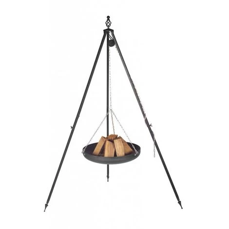 FARMCOOK Brasero Sur Trépied En Acier 60 Cm Noir - Noir 3 FARMCOOK Brasero Sur Trépied En Acier 60 Cm Noir - Noir