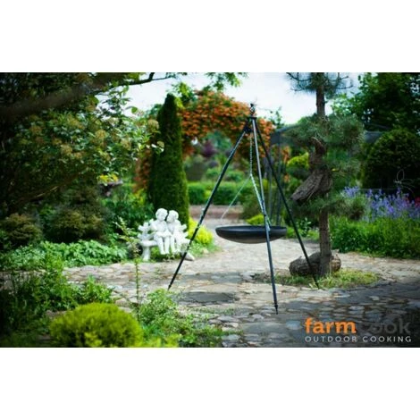 FARMCOOK Brasero Sur Trépied En Acier 70 Cm Noir - Noir 5 FARMCOOK Brasero Sur Trépied En Acier 70 Cm Noir - Noir – Image 3