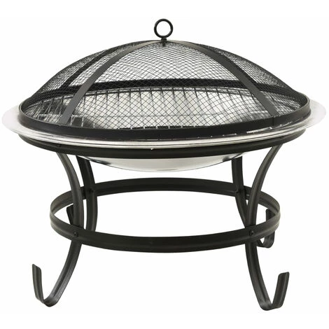 ASUPERMALL Foyer Et Barbecue Avec Tisonnier 2 En 1 56x56x49 Cm Inox 7 ASUPERMALL Foyer Et Barbecue Avec Tisonnier 2 En 1 56x56x49 Cm Inox – Image 5