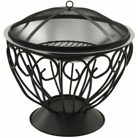 ASUPERMALL Foyer Et Barbecue Avec Tisonnier 2 En 1 59x59x60 Cm Inox 5 ASUPERMALL Foyer Et Barbecue Avec Tisonnier 2 En 1 59x59x60 Cm Inox – Image 3