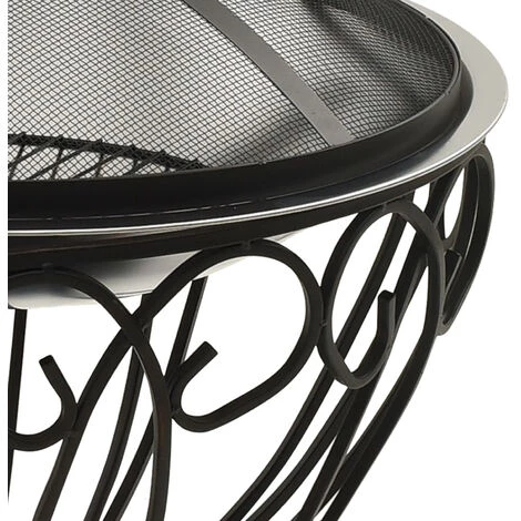 ASUPERMALL Foyer Et Barbecue Avec Tisonnier 2 En 1 59x59x60 Cm Inox 6 ASUPERMALL Foyer Et Barbecue Avec Tisonnier 2 En 1 59x59x60 Cm Inox – Image 4