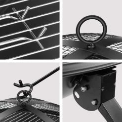 PEDY Barbecue Grill Extérieur,Barbecue Charbon Pliant Et Portable Avec Couvercle,en Acier Inoxydable Pour Barbecue De Jardin, Extérieur Camping Et Pique-Nique,54 * 54 * 43cm 10 PEDY Barbecue Grill Extérieur,Barbecue Charbon Pliant Et Portable Avec Couvercle,en Acier Inoxydable Pour Barbecue De Jardin, Extérieur Camping Et Pique-Nique,54 * 54 * 43cm -Chauffage d'extérieur Soldes 35177972 4