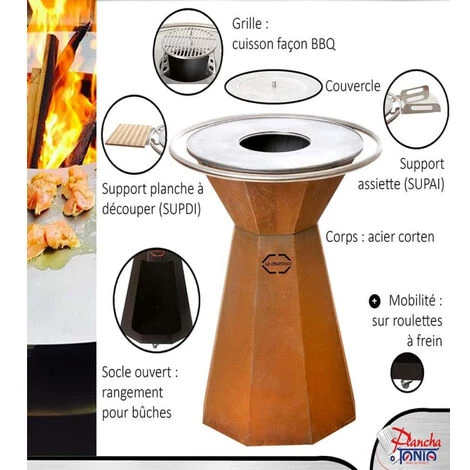 TSMP Couvercle Ø28 Cm Le Churrasco Pour Brasero Ø70 Cm - COBRAIØ28 4 TSMP Couvercle Ø28 Cm Le Churrasco Pour Brasero Ø70 Cm - COBRAIØ28 – Image 2