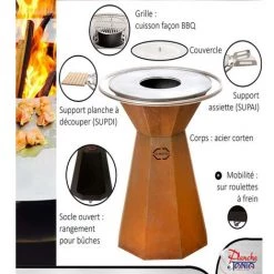 TSMP Support Assiette Inox Le Churrasco Pour Brasero - SUPAI -Chauffage d'extérieur Soldes 35645583 2