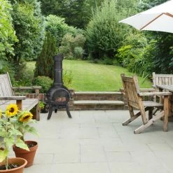 Relaxdays Braséro Extérieur, Four Mexicain Avec Tisonnier, Fonte De Fer, Pare-étincelles, Jardin, 112x46x48 Cm, Argenté -Chauffage d'extérieur Soldes 35684568 3