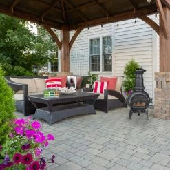 Relaxdays Braséro Extérieur, Four Mexicain Avec Tisonnier, Fonte De Fer, Pare-étincelles, Jardin, 86x46x38 Cm, Argenté -Chauffage d'extérieur Soldes 35873769 3