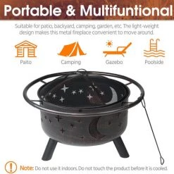 2 En 1 Foyer De Chauffage Brasero Grille Barbecue Exterieur BBQ 76*76*58cm Coxolo 9 2 En 1 Foyer De Chauffage Brasero Grille Barbecue Exterieur BBQ 76*76*58cm Coxolo -Chauffage d'extérieur Soldes 36488874 3