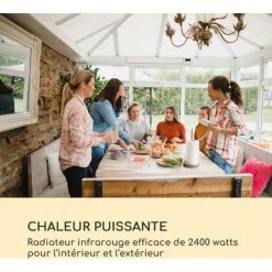 Blumfeldt Chauffage Par Infrarouge Cosmic Beam Smart 24 2400 W Commande Par Application Télécommande -Chauffage d'extérieur Soldes 36838710 3