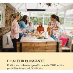 Blumfeldt Chauffage Par Infrarouge Cosmic Beam Smart 24 2400 W Commande Par Application Télécommande -Chauffage d'extérieur Soldes 36838712 3