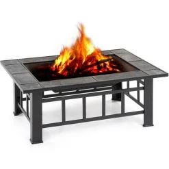 INTEROUGE Brasero / Barbecue 94 X 71cm à Charbon -Chauffage d'extérieur Soldes 36874915 3