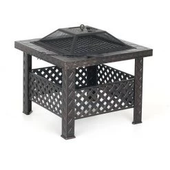 INTEROUGE Brasero / Barbecue Carré à Charbon 66cm