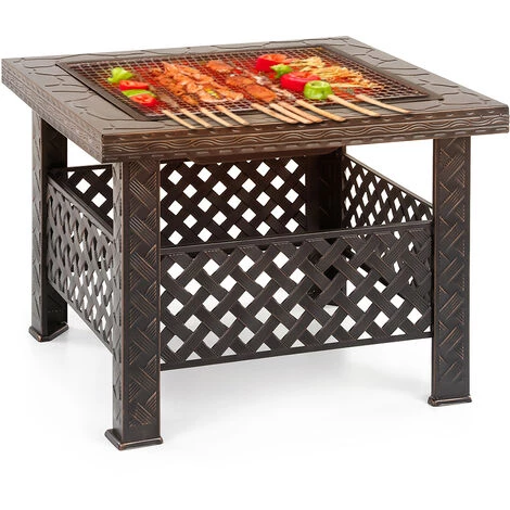 INTEROUGE Brasero / Barbecue Carré à Charbon 66cm 5 INTEROUGE Brasero / Barbecue Carré à Charbon 66cm – Image 3