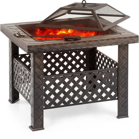 INTEROUGE Brasero / Barbecue Carré à Charbon 66cm 6 INTEROUGE Brasero / Barbecue Carré à Charbon 66cm – Image 4