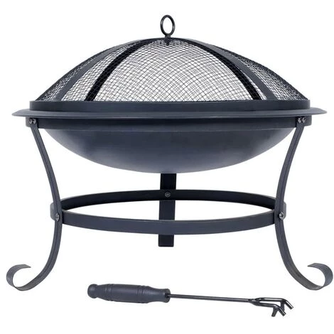 TRUE DEAL RedFire Bol à Feu Atlanta Noir Acier 51 Cm 85014 4 TRUE DEAL RedFire Bol à Feu Atlanta Noir Acier 51 Cm 85014 – Image 2