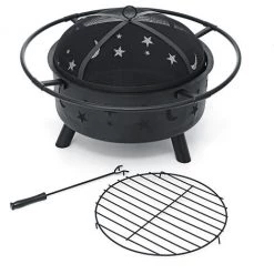 ZEBRAA Foyer De Chauffage Brasero Exterieur Jardin Barbecue BBQ Avec Couvercle + Baton 76*51cm 11 ZEBRAA Foyer De Chauffage Brasero Exterieur Jardin Barbecue BBQ Avec Couvercle + Baton 76*51cm -Chauffage d'extérieur Soldes 36879165 5