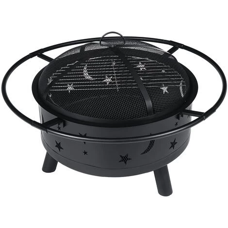 Foyer De Chauffage Brasero Exterieur Jardin Barbecue BBQ Avec Couvercle + Baton 76*51cm Coxolo 3 Foyer De Chauffage Brasero Exterieur Jardin Barbecue BBQ Avec Couvercle + Baton 76*51cm Coxolo