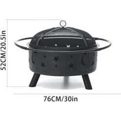 Foyer De Chauffage Brasero Exterieur Jardin Barbecue BBQ Avec Couvercle + Baton 76*51cm Coxolo 8 Foyer De Chauffage Brasero Exterieur Jardin Barbecue BBQ Avec Couvercle + Baton 76*51cm Coxolo -Chauffage d'extérieur Soldes 36980084 2