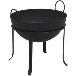 AUBRY GASPARD Braséro En Métal Laqué Noir Noir - Noir