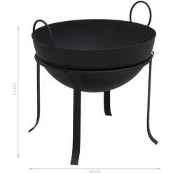 AUBRY GASPARD Braséro En Métal Laqué Noir Noir - Noir 9 AUBRY GASPARD Braséro En Métal Laqué Noir Noir - Noir -Chauffage d'extérieur Soldes 36982560 4