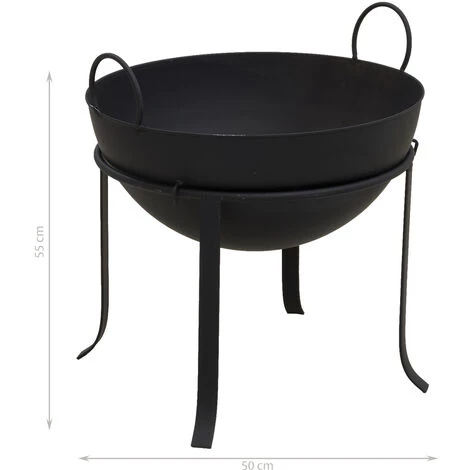 AUBRY GASPARD Braséro En Métal Laqué Noir Noir - Noir 6 AUBRY GASPARD Braséro En Métal Laqué Noir Noir - Noir – Image 4