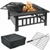 Fixkit Foyer Multi-Fonction 3 In 1 Barbecue Récipient Glace Brasero Extérieur Cour Jardin En Métal Carré Table Chauffage Réchaud Avec Housse Imperméable 81cm*81cm*45cm Fire Pit & Grill 2 Fixkit Foyer Multi-Fonction 3 In 1 Barbecue Récipient Glace Brasero Extérieur Cour Jardin En Métal Carré Table Chauffage Réchaud Avec Housse Imperméable 81cm*81cm*45cm Fire Pit & Grill -Chauffage d'extérieur Soldes 37282670 1