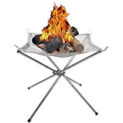 ABCRITAL Bols À Feu Portables, Panier À Feu De Camping Pliable En Acier Inoxydable, Cheminée En Maille D'Acier Inoxydable, Foyer Extérieur Pour L'Extérieur, Patio, Camping, Barbecue, Jardin, Arrière-Cour 9 ABCRITAL Bols À Feu Portables, Panier À Feu De Camping Pliable En Acier Inoxydable, Cheminée En Maille D'Acier Inoxydable, Foyer Extérieur Pour L'Extérieur, Patio, Camping, Barbecue, Jardin, Arrière-Cour -Chauffage d'extérieur Soldes 37486633 3