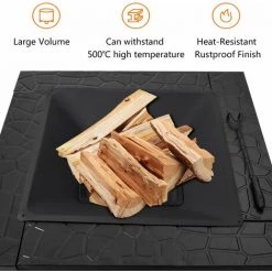 DIYOZZY Grille - Grill Carrée Multifonctionnelle De 81 * 81 * 45cm, Couvercle Anti - Poussière (boîte En Carton) Standard -Chauffage d'extérieur Soldes 37538034 5