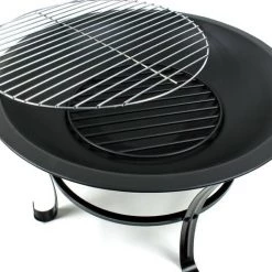 WILTEC Panier à Feu Ø56cm Avec Pare-étincelles Et Grille, 2en1 Foyer Et Plaque De Barbecue Avec Crochet -Chauffage d'extérieur Soldes 37829217 4