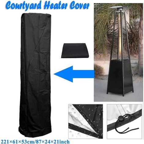 LANGRAY Housse De Protection Pour Chauffage De Terrasse Housse Pour Parasol Chauffant De Style Pyramidal,213 X 53 X 61 Cm 4 LANGRAY Housse De Protection Pour Chauffage De Terrasse Housse Pour Parasol Chauffant De Style Pyramidal,213 X 53 X 61 Cm – Image 2