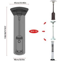 LANGRAY Housse Pour Parasol Chauffant Noir 226 X 85 X 48 Cm 10 LANGRAY Housse Pour Parasol Chauffant Noir 226 X 85 X 48 Cm -Chauffage d'extérieur Soldes 38601262 4