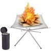 LITZEE Portable Outdoor Fire Pit, Foldable Barbecue/Heating Grill, Camping Fire Pit, With Carry Bag, Stainless Steel, For Patio, Camping, Garden, Travel (42 X 42 X 33 Cm) 2 LITZEE Portable Outdoor Fire Pit, Foldable Barbecue/Heating Grill, Camping Fire Pit, With Carry Bag, Stainless Steel, For Patio, Camping, Garden, Travel (42 X 42 X 33 Cm) -Chauffage d'extérieur Soldes 39295273 1