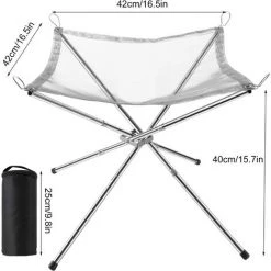 LITZEE Portable Outdoor Fire Pit, Foldable Barbecue/Heating Grill, Camping Fire Pit, With Carry Bag, Stainless Steel, For Patio, Camping, Garden, Travel (42 X 42 X 33 Cm) 10 LITZEE Portable Outdoor Fire Pit, Foldable Barbecue/Heating Grill, Camping Fire Pit, With Carry Bag, Stainless Steel, For Patio, Camping, Garden, Travel (42 X 42 X 33 Cm) -Chauffage d'extérieur Soldes 39295273 4