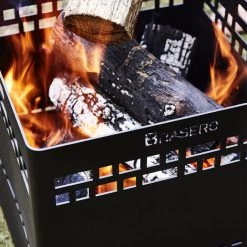 Brasero Charbon Et Bois KUBIK - Brasero à Bois - Origine France Garantie - Pour Jardin Et Terrasse - Acier - Noir - Noir -Chauffage d'extérieur Soldes 39716284 5