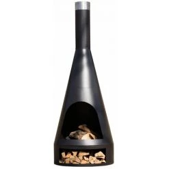 TRUE DEAL RedFire Cheminée Kingston 160x60 Cm Acier Noir Mat -Chauffage d'extérieur Soldes 39906971 2