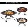 GOPLUS Brasero Extérieur En Métal Avec Poker Et Couvercle De Protection, Foyer De Chauffage/Barbecue Pour Jardin Avec Grille De Fer 2 GOPLUS Brasero Extérieur En Métal Avec Poker Et Couvercle De Protection, Foyer De Chauffage/Barbecue Pour Jardin Avec Grille De Fer -Chauffage d'extérieur Soldes 40243017 1