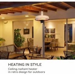 Blumfeldt Camden Heat Deluxe Chauffage Rayonnant Infrarouge 2100W LED IP24 Plafond -Chauffage d'extérieur Soldes 40255496 3