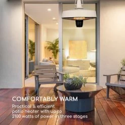 Blumfeldt Camden Heat Deluxe Chauffage Rayonnant Infrarouge 2100W LED IP24 Plafond -Chauffage d'extérieur Soldes 40255496 5