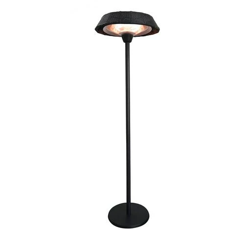 INTEROUGE Chauffage De Terrasse Sur Pied électrique Halogène 900/1200/2100W – Parasol Chauffant IP44 En Aluminium & Acier - Radiateur Infrarouge Patio Jardin Balcon Terrasse Restaurant Noir 160-210 Cm 3 INTEROUGE Chauffage De Terrasse Sur Pied électrique Halogène 900/1200/2100W – Parasol Chauffant IP44 En Aluminium & Acier - Radiateur Infrarouge Patio Jardin Balcon Terrasse Restaurant Noir 160-210 Cm