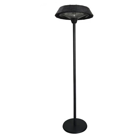INTEROUGE Chauffage De Terrasse Sur Pied électrique Halogène 900/1200/2100W – Parasol Chauffant IP44 En Aluminium & Acier - Radiateur Infrarouge Patio Jardin Balcon Terrasse Restaurant Noir 160-210 Cm 4 INTEROUGE Chauffage De Terrasse Sur Pied électrique Halogène 900/1200/2100W – Parasol Chauffant IP44 En Aluminium & Acier - Radiateur Infrarouge Patio Jardin Balcon Terrasse Restaurant Noir 160-210 Cm – Image 2