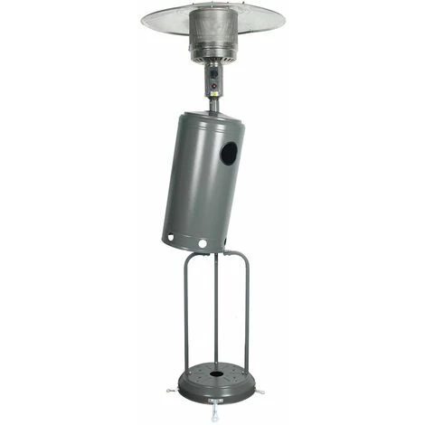 BENEFFITO KOHALA - Parasol Chauffant Acier Gris - Chauffage D'extérieur Au Gaz - Surface De Chauffe 30m² - Allumage Facile - Roulettes - Housse Gris - Gris 4 BENEFFITO KOHALA - Parasol Chauffant Acier Gris - Chauffage D'extérieur Au Gaz - Surface De Chauffe 30m² - Allumage Facile - Roulettes - Housse Gris - Gris – Image 2