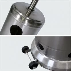 BENEFFITO KOHALA - Parasol Chauffant Acier Inoxydable Gris - Chauffage D'Extérieur à Gaz - Surface De Chauffe 30m2 - Housse Noire - Allumage Facile - Roulettes - Inox 8 BENEFFITO KOHALA - Parasol Chauffant Acier Inoxydable Gris - Chauffage D'Extérieur à Gaz - Surface De Chauffe 30m2 - Housse Noire - Allumage Facile - Roulettes - Inox -Chauffage d'extérieur Soldes 40460192 3