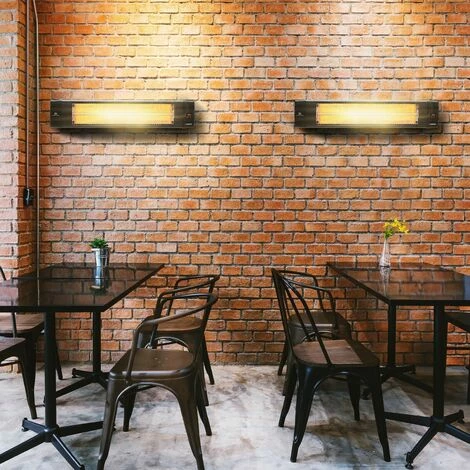 AREBOS Radiateur Infrarouge | Chauffage Radiant Terrasse | Protection IP20 | Tube Carbone | Murale | 2500W | Inclination 90°| Télecommande | 3 Niveaux | Intérieur Et Extérieur | Noir 4 AREBOS Radiateur Infrarouge | Chauffage Radiant Terrasse | Protection IP20 | Tube Carbone | Murale | 2500W | Inclination 90°| Télecommande | 3 Niveaux | Intérieur Et Extérieur | Noir – Image 2